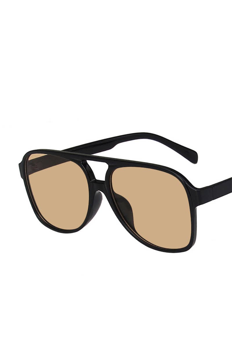 Vintage Double Bridge Aviator Sunglasses_CWASG0113: LEOPARDBLUE / (OS) 1