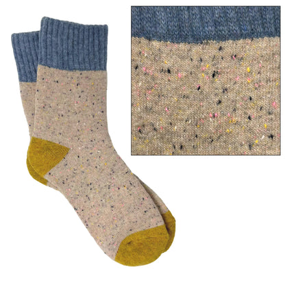 Camila Cozy Knit Colorblock Socks –BESTSELLER : Red/Khaki